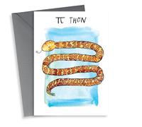 Funny Everyday Card - Snake Maths Pun - π Pi Thon - Python