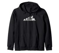 Funny Evolution to Death Silhouette Zip Hoodie