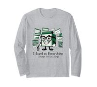 Funny Excel Shirt I Excel at Everything Except Socializing Long Sleeve T-Shirt