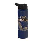 Funny Exhausted Rock I Had Potential Physics Pun Stainless Steel Insulated Water Bottle