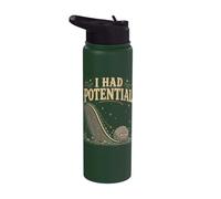 Funny Exhausted Rock I Had Potential Physics Pun Stainless Steel Insulated Water Bottle