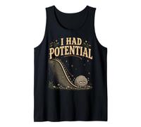 Funny Exhausted Rock I Had Potential Physics Pun Tank Top