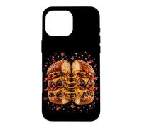 Funny Exploding Double Bacon Cheeseburger Food Lover Humor Case for iPhone 16 Pro Max