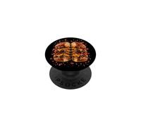 Funny Exploding Double Bacon Cheeseburger Food Lover Humor PopSockets Adhesive PopGrip