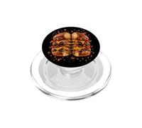 Funny Exploding Double Bacon Cheeseburger Food Lover Humor PopSockets PopGrip for MagSafe