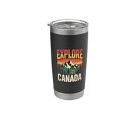 Funny Explore Canada Wanderlust Nature Outdoors Travel Quote Stainless Steel Insulated Tumbler