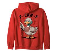 Funny F Caw F Grumpy Duck Sarcastic Humor Gift Zip Hoodie