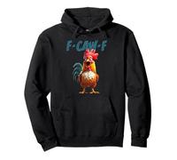 Funny F-Caw-F Rooster Morning Farm Animal Bird Chicken Pullover Hoodie