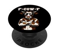 Funny f cow f western country hilarious sarcastic meme cows PopSockets Adhesive PopGrip