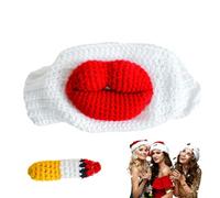 Funny Face Mask,Crochet Face Mask - Breathable Face Mask with Sausage Mouth | Unreleased Mask for Carnival Party Role Play Cosplay Spectacle