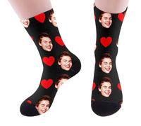 Funny Face Socks Personalised, Valentine Stockings Personalised with Photo, Custom Socks with Face for Men Women, Wicked Socks, Novelty Socks for Couples