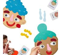 Funny Faces Games - Felt Sticker Kit, Social Emotional Learning Multiplayer Game, Park Car Outdoors Home School, Creative Felt Emoticon Game for Kids Group Play Learning Activities