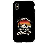 Funny Facts Do Not Care About Feelings Saying Joke Women Men Case for iPhone X/XS