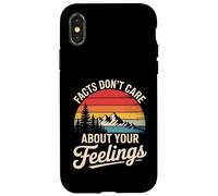 Funny Facts Do Not Care About Feelings Saying Joke Women Men Case for iPhone X/XS