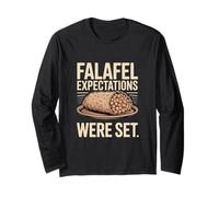 Funny Falafel Expectations were Set Vegan Humor Long Sleeve T-Shirt