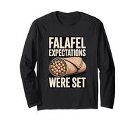 Funny Falafel Expectations were Set Vegan Humor Long Sleeve T-Shirt
