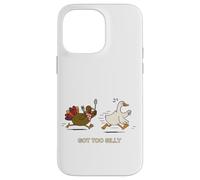 Funny Fall Autumn Turkey Chasing Scared Goose Got to Silly Case for iPhone 14 Pro Max