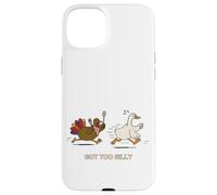 Funny Fall Autumn Turkey Chasing Scared Goose Got to Silly Case for iPhone 15 Plus