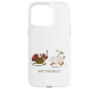 Funny Fall Autumn Turkey Chasing Scared Goose Got to Silly Case for iPhone 15 Pro Max