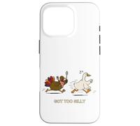 Funny Fall Autumn Turkey Chasing Scared Goose Got to Silly Case for iPhone 16 Pro