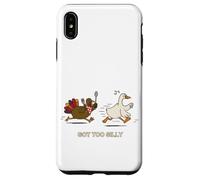 Funny Fall Autumn Turkey Chasing Scared Goose Got to Silly Case for iPhone XS Max