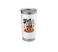 Funny Fall is My 2nd Favorite F Word Pumpkin Design Stainless Steel Insulated Tumbler