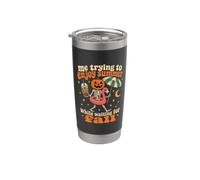 Funny Fall Lover Waiting for Autumn Summer Pumpkin Skeleton Stainless Steel Insulated Tumbler