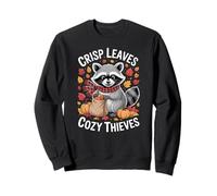 Funny Fall Raccoon Cozy Autumn Animal Autumn Leaves Acorn Sweatshirt