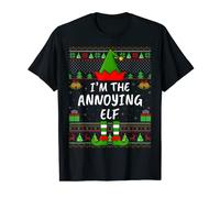 Funny Family Matching Ugly I'm The Annoying Elf Christmas T-Shirt