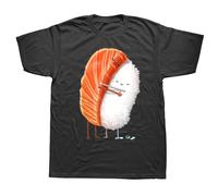 Funny Family Party Happy T Shirts Tokyo Sushi Hug Summer Style Graphic Cotton Streetwear Short Sleeve Birthday Gifts T-Shirt Black
