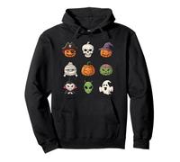 Funny Famous Halloween Characters Pumpkin Costume Pullover Hoodie