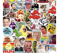 Funny Famous Meme Stickers Spoof for Refrigerator Car Helmet Gift Box Bicycle Guitar Decal Notebook 50PCS