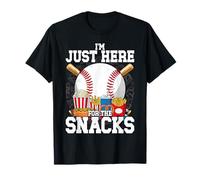 Funny Fantasy Baseball League I'm Just Here for The Snacks T-Shirt