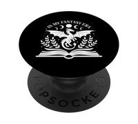 Funny Fantasy Era Book Dragon Lovers Gear Books Bookish PopSockets Adhesive PopGrip