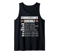 Funny Fantasy Football Commissioner Schedule Draft Day Tank Top