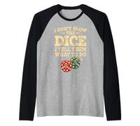 Funny farkle I Don't Blow The Dice Game Raglan Baseball Tee