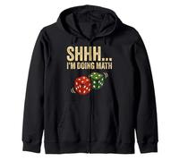 Funny farkle Shhh I'm doing math Dice Game Zip Hoodie