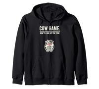 Funny Farm Animal Farmer Fun Cow Game Don’t Look at the Cow Zip Hoodie