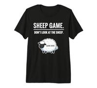 Funny Farm Animal Joke Sheep Game Don’t Look at the Sheep Premium T-Shirt