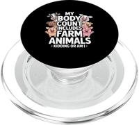 Funny Farm Animals Body Count Sarcastic Saying PopSockets PopGrip for MagSafe