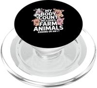 Funny Farm Animals Body Count Sarcastic Saying PopSockets PopGrip for MagSafe