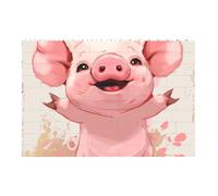 Funny Farm Animals Printed Jigsaw Puzzle 14.4x9.8 CM, Rectangular Puzzle Challenging Game for Adults Gifts, Family Fun Decorative Wall Decor