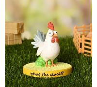 Funny Farm Chicken Figurine What The Cluck Funny Farm Multicolor