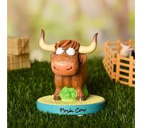 Funny Farm Highland Cow Figurine Posh Cow Funny Farm Multicolor