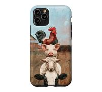 Funny Farm Stacked Animals Cow Sheep Pig Rooster Barnyard Case for iPhone 11 Pro