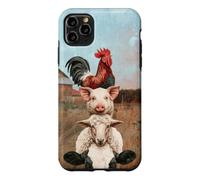 Funny Farm Stacked Animals Cow Sheep Pig Rooster Barnyard Case for iPhone 11 Pro Max