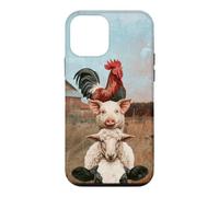 Funny Farm Stacked Animals Cow Sheep Pig Rooster Barnyard Case for iPhone 12 mini
