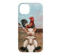 Funny Farm Stacked Animals Cow Sheep Pig Rooster Barnyard Case for iPhone 14 Plus