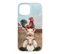 Funny Farm Stacked Animals Cow Sheep Pig Rooster Barnyard Case for iPhone 15