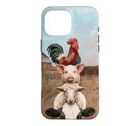 Funny Farm Stacked Animals Cow Sheep Pig Rooster Barnyard Case for iPhone 16 Pro Max